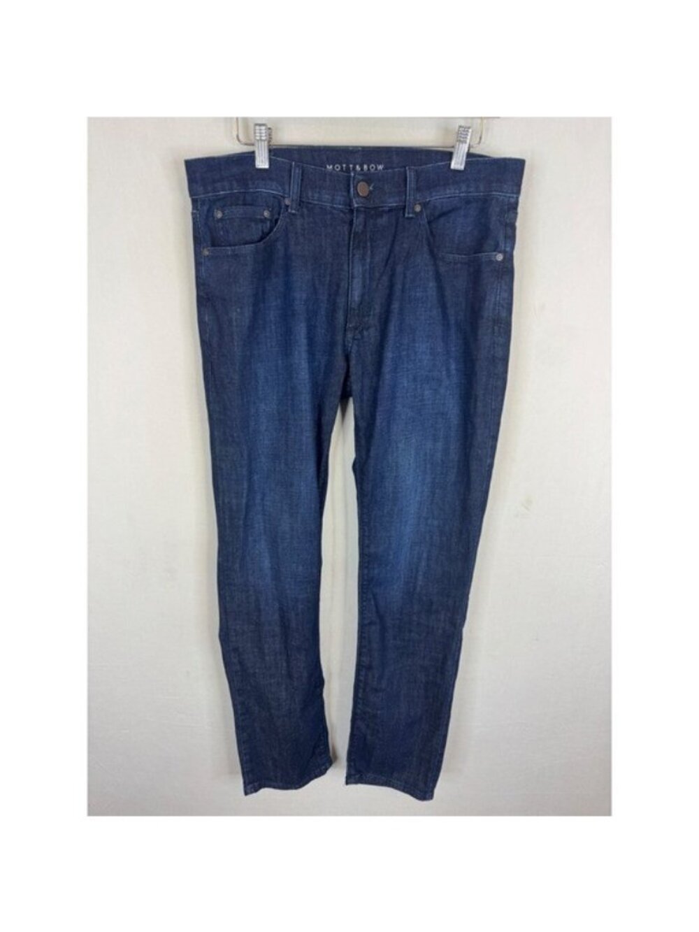 Mott & Bow Slim Mosco Dark Indigo Stretch Jeans Mens 33x30 Blue Denim Pants